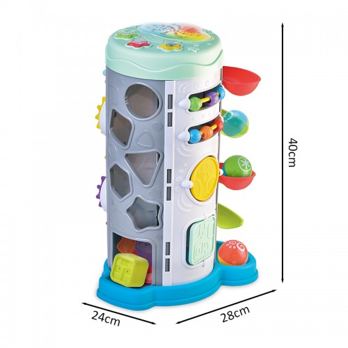 Hap-P-Kid Little Learner 5 In 1 Activity Fun Tower | Activity Center | Sensory Activity Toy | Interactive Toy | 12 months+